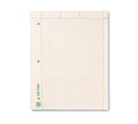 Grid+Bound Engineering Notepad, Glue-Top, Single Pack, 8.5" x 11", Green Tint, Margin Front, 5x5 Graph Back, 100 Sheets per Notepad