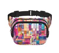 Grid Harmony - Marsupio multifunzione stampato, unisex, alla moda, da viaggio, per sport