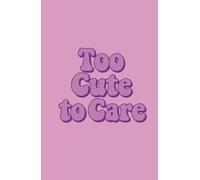 Grid Notebook - 5.5x8.5” Too cute to care Journal with 5mm Squares | Minimalist Aesthetic Notebook for Everyday Notes, Sketches & Ideas: Perfect for ... - Hard matte cover notebook - 75 pages