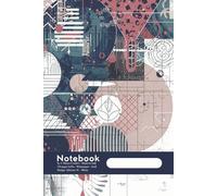 Grid Notebook 6x9 in | Premium Journal - 120 pages - White paper - Pattern Abstract 3C | Made in Italy |: For School, College, Office, Work & Creative Projects