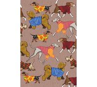 Grid Notebook with Dog Illustrations in Autumn Sweaters - Journal for Adults and Kids, Perfect for Dog Lovers and Fans of Beautiful Artwork