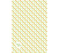 Grid Pattern of Red Flowers and Light Green Leaves Notebook: Elegant Flower Memo Book, 6 x 9 Inches with 120 Lined Pages, Sophisticated Lined Diary for Professionals