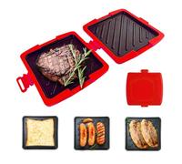Grid sandwich - dispositivo non -stick senza elettricità, pressa di portatile, toast al formaggio a microonde, utensile da cucina multifunzione | APPARTAMENTO CASA Voyage Fête Snacks Preparat