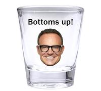 Gridachi Bicchierino da liquore personalizzato con testo fotografico del viso, da 56,7 g, per uomini e donne, bomboniere, matrimoni, anniversari, addio al nubilato, whisky, testimone o ufficiale