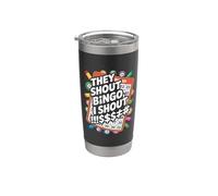 Gridano Bingo Grido $$$ Umorismo Bicchiere termico in acciaio inox doppia parete