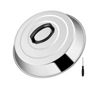 Griddle Dome - Burger Cover | 12 Inch Stainless Steel Splash Proof | 12-inch dome, stainless steel, ABS anti-slip handle, splash protection for flat top grilling and cooking.