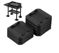 Griddle Leveling Shims Grill Leveling Spacers 1/4 Inch 8 Pieces | PP and carbon steel griddle leveling shims, 1/4 inch thick, stackable design for leveling flat top grills and outdoor griddle