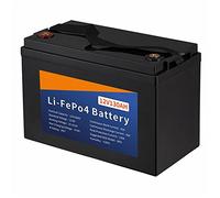 Grideto Batteria al litio da 12 V 130 Ah, batteria al litio Deep Cycle Lifepo4, incorporata BMS Lightweight Maintenance-Free, per sostituzione Most of Backup Power, Home Energy Storage and Off-Grid