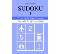GridLab Pocket Sudoku no.1: 6x9 Mini Travel Sudoku Book for Adults - 120 Puzzles from Easy to Hard with Solutions - Portable Pocket Size for Commuters & Vacation