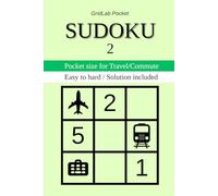 GridLab Pocket Sudoku no.2: 6x9 Mini Travel Sudoku Book for Adults - 120 Puzzles from Easy to Hard with Solutions - Portable Pocket Size for Commuters & Vacation