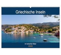 Griechische Inseln im Ionischen Meer (Wandkalender 2026 DIN A2 quer), CALVENDO Monatskalender: Von Korfu bis Kefalonia, griechische Inseln entdecken