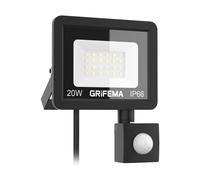 GRIFEMA 20W Faretto LED da Esterno con Sensore di Movimento 2200LM 24 LED 6500K