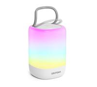 GRIFEMA Luce notturna ricaricabile, lampada da comodino a LED touch, cambia colore RGB, lampada da comodino dimmerabile con batteria 15H, ricarica USB-C, timer, portatile per camera da letto, camera