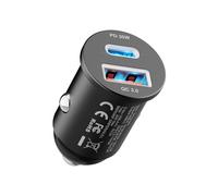 GRIFEMA Caricatore Auto USB C 30W, Carica Batteria per Auto Cellulare, Doppia Porta Accendisigari con PD & QC 3.0, Compatibile iPhone 16 15 14 13, Samsung Galaxy, iPad, GPS, Alluminio