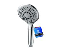 GRIFEMA COMPLENTO-G803 Manopola Doccia Grande (G1 / 2 pollici, Diametro 120 mm), Soffione Doccia con 5 modalità Spray, Argento/Cromo