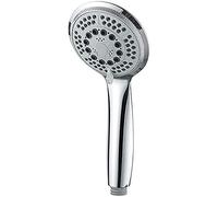 GRIFEMA COMPLENTO-G804 Manopola Doccia Grande (G1 / 2 pollici, Diametro 100 mm), Soffione Doccia con 5 modalità Spray, Argento/Cromo