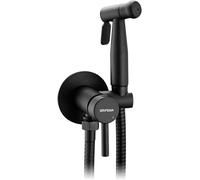 GRIFEMA Doccia per Bidet Portatile, Rubinetti per Bidet con Supporto, Miscelatore Bidet ad Acqua Calda e Fredda, Cromo, Nero, G154B-1