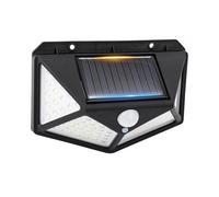 GRIFEMA Faretto LED da Esterno Solare con Sensore di Movimento, 100 LEDs, 3 Modalità, Angolo 270°, IP65, Batteria 800mAh, Lampada Solare da Giardino, GDK203