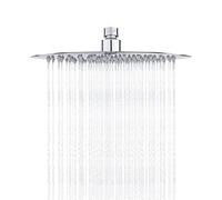GRIFEMA G834 - Soffione Doccia Pioggia in Acciaio, Diffusore Fisso, Cromo, Argento, 25 x 25 cm