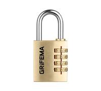 GRIFEMA GA1005 Lucchetto di Sicurezza, Lucchetto a Combinazione a 4 Cifre per Scuola, Palestra, Recinzione, Valigetta e Cassetta degli Attrezzi, Oro, Bronzo