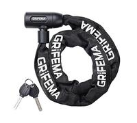 GRIFEMA GA1201-12 Lucchetto antifurto per bicicletta con chiave, lucchetto a catena per biciclette, moto, scooter, 120 cm, nero