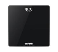 GRIFEMA GA2001-1 Bilancia Pesa Persone con Display LCD, Bilancia da Bagno con Design Moderno, Max 150 kg Precisione 50 g, Facile da Leggere, 26x26 cm, Nero