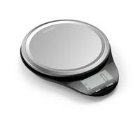 GRIFEMA GA2007 Bilancia da Cucina Digitale, 5 kg / 11 lb Precisione 1 g / 0.1 oz, Display LCD Retroilluminato, Funzione Tara, Conversione Liquidi, Piattaforma in Acciaio Inossidabile, Argento