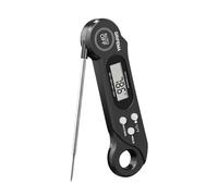GRIFEMA GA2801 Termometro da Cucina Pieghevole, Termometro Digitale per Alimenti - Barbecue, Cottura al Forno e Cucina Casalinga, Nero