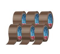 GRIFEMA GA4004-6, 6 rotoli di nastro di imballaggio silenzioso per imballaggio di scatole di cartone per spedizioni e traslochi, marrone