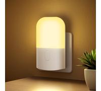 GRIFEMA GD101-1 Luce Notturna per Bambini 3 Livelli di Luminosità Regolabili, Luce Notturna con Sensore di Luce per Cameretta, Bagno, Corridoio, Cucina, Scale, 2700K Bianco Caldo