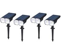 GRIFEMA GD251-2 Luci solari a LED per esterni da giardino [2 pezzi/18 LED/5 modalità], IP65 impermeabile, per illuminazione stradale, cortile, terreza, prato (Confezione da 2)