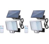 GRIFEMA Lampada Solare da Esterno con Sensore di Movimento, 108 LED, 3 Modalità, 1500mAh, Faretto Solare Esterno con Pannello Solare e Telecomando, Impermeabile IP65 per Giardino, Garage, Patio