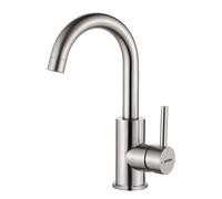 GRIFEMA Miscelatore Lavabo Bagno Alto Grigio Opaco, Rubinetto Girevole a 360° in