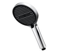 GRIFEMA Soffione doccia portatile, piastra frontale grande da 130 mm, 4 modalità di spruzzo, cromato ad alta pressione, ugelli in silicone facili da pulire, misura universale, G806