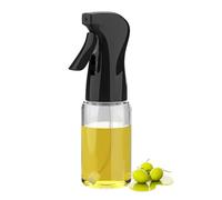 GRIFEMA Spruzzatore Olio 200ml in Vetro - Nebulizzatore per Friggitrice ad Aria, Insalate, Cucina, Aceto, Riutilizzabile, Nero, GE2003B
