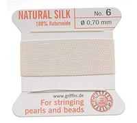 Griffin Filo e ago per Perline in Seta, Misura 6, Bianco