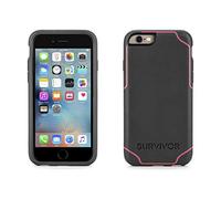 Griffin Survivor Journey, Custodia Cover per iPhone 6/6s, Grigio Scuro/Rosa Fluo