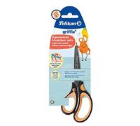 Griffix - Forbici a punta per mancini, colore: Nero fluo