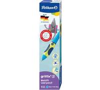 Pelikan, Griffix Matita Automatica, Impugnatura Ergonomica per Destrimani, Neon Fresh Blue, Inchiostro Blu Cancellabile, Made in Germany