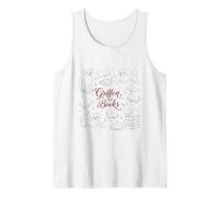 Griffon Books Doodle Drawing - Simpatico Amante dei Libri Letti Canotta