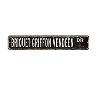Griffon Vendeen Cartello stradale You Me and The Dogs Targa in metallo 7,6 x 45,7 cm, resistente allo sbiadimento, decorazione da parete in metallo alla moda per casa, cucina, bagno, grotta degli