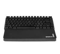 GRIFITI, cuscinetto poggiapolso da 35,6 x 10 x 1,9 cm, per piccole tastiere meccaniche, Macbook, laptop e computer portatili, in neoprene nero e nylon nero