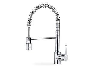 GRIFO ARK 937 CROMO Pescadera compatible con cualquier cocina, caño giratorio, muelle flexible de gran resistencia, maneral de 2 posiciones.