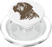 Grifone a punta a pelo corto - Silhouette marrone PopSockets PopGrip per MagSafe