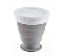 (grigio, 0,3 l) Tazza pieghevole per acqua, da viaggio, portatile, a compressione, puÃ² essere caricata
