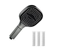 Grigio 13 centimetri Handheld Showerhead Set Home Accessorio Portatile per la Casa Bagno con Filtrazione Avanzata Tre Strati Pulizia Doccia