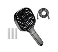 Grigio 13 centimetri Handheld Showerhead Set Home Accessorio Portatile per la Casa Bagno con Filtrazione Avanzata Tre Strati Pulizia Doccia