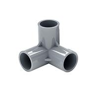 Grigio 20/25/32 mm Raccordi per tubi in PVC 3/4/5/6 vie Gomito diritto fai-da-te Connettori a T uguali Giunto in plastica Accoppiatore per tubo Adattatore-ID 20 mm, 3 vie