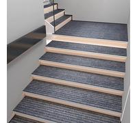 Grigio,25x100cm,Antiscivolo per Tappeti Gradini Scala Interne 4Pcs,Tappeto Antiscivolo per Scale Esterne,Copri Gradini per Scala Marmo,Fondo in Gomma Antiscivolo