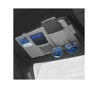 (Grigio-A) Organizer per aletta parasole automatica, scatola portaoggetti, clip per occhiali da sole,